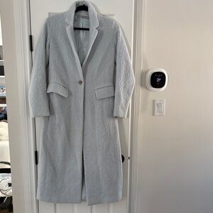 Vince Soft Blue gray Wool Blend Coat